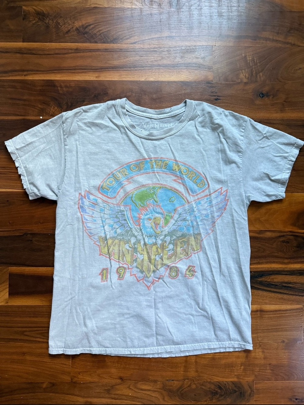 Van Halen Tour of the World 1984 Short Sleeve Tee - Light Gray